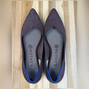 Rothy's Brown Knit Pointed Flats